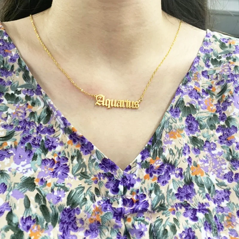 Старинное английское ожерелье с двенадцатью созвездиями подарок на день