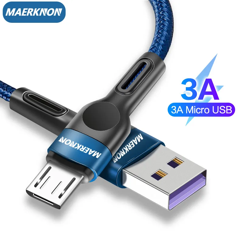 

Micro USB кабель 3A Быстрая зарядка нейлоновый Кабель Microusb для Samsung S7 Xiaomi mi Android мобильный телефон кабели для передачи данных USB зарядное устройст...