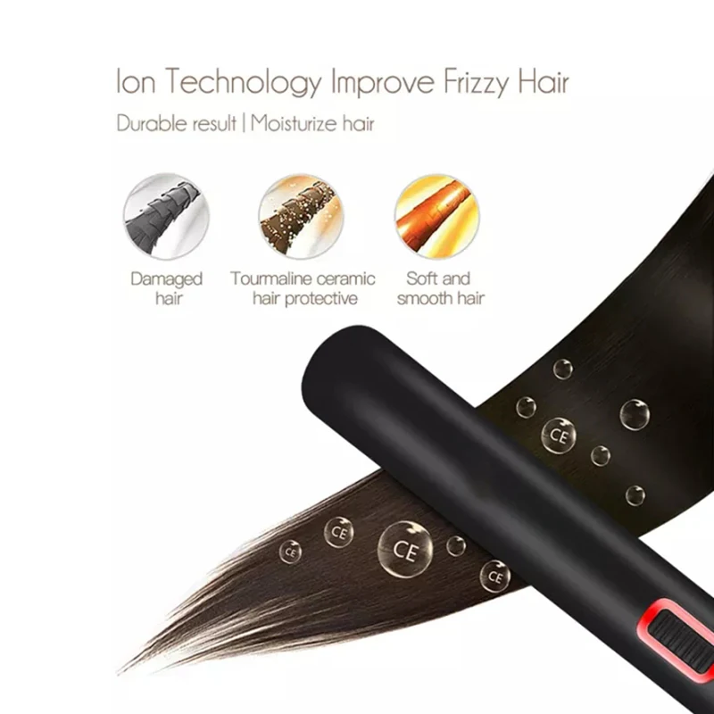 

Hair Straightener And Curler Automatic Constant Temperature Flat Irons Fast Heating Hair Straight Styler For Wet Dry Use
