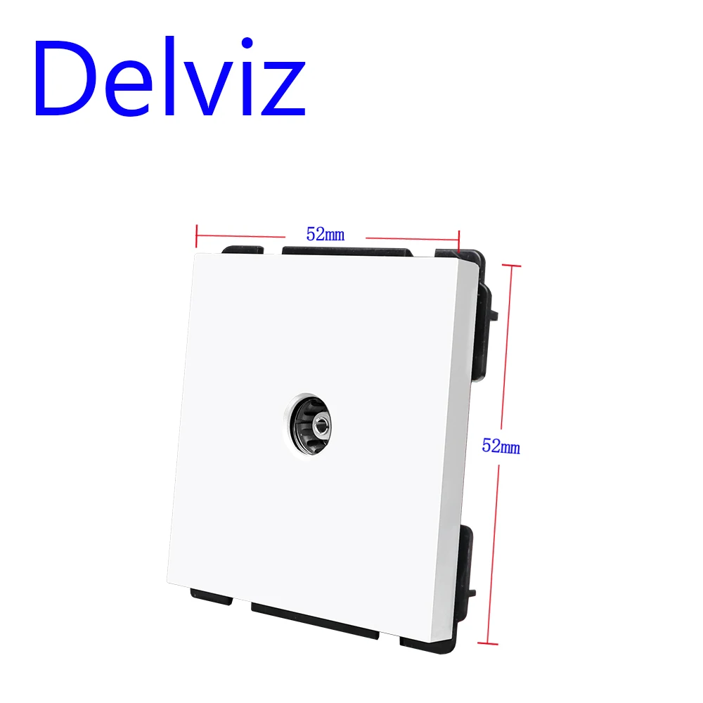 delviz diy combination switch socket connection multiple interfaces white panel rj45 tv 2 way switch eu standard power outlet free global shipping