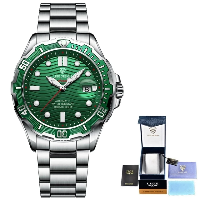 

2021 LIGE Sports Clocks Men Automatic Mechanical Watches 316L Steel Waterproof Mechanical Tourbillon Watch Men Relogio Masculino
