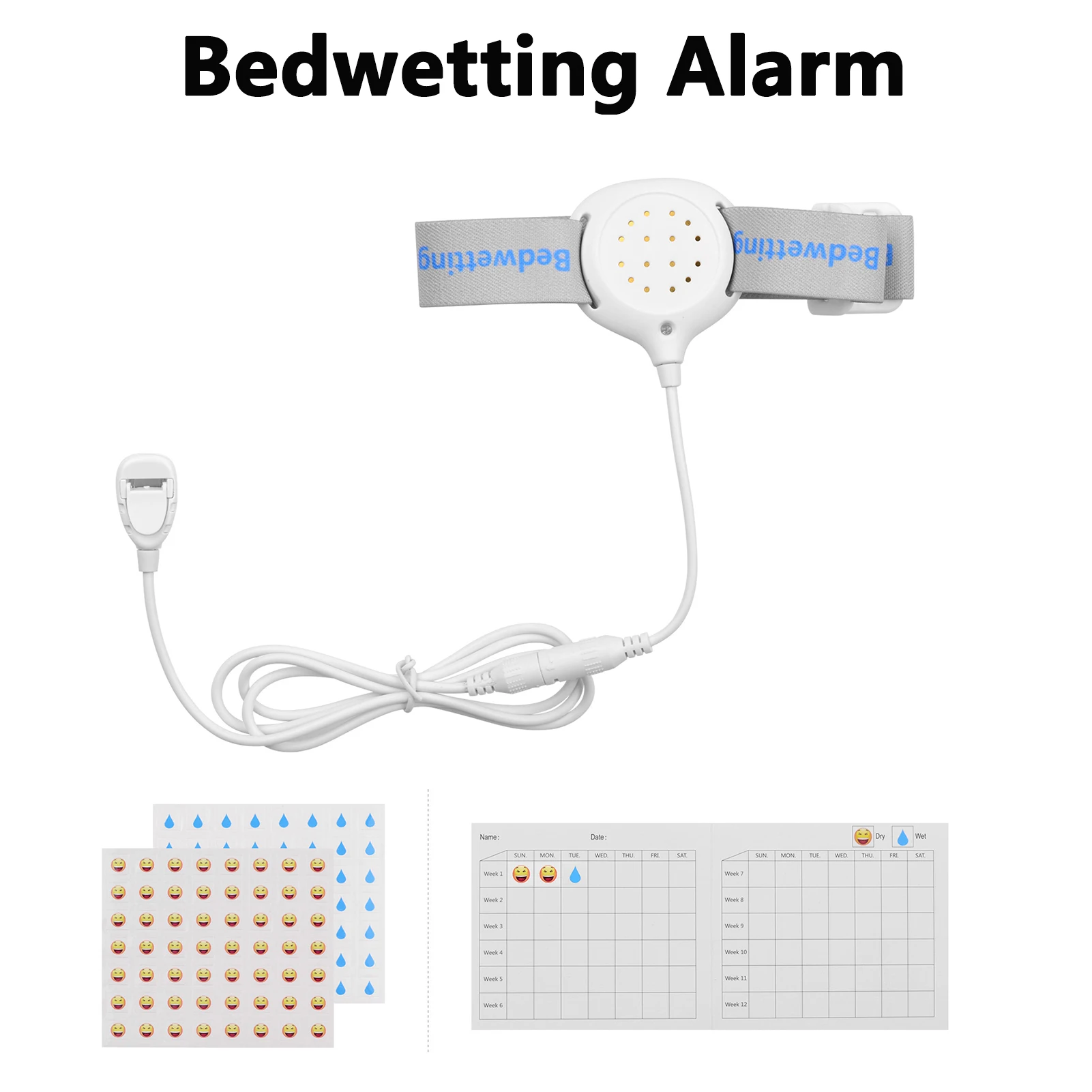 

Bedwetting Alarm Pee Alarm Enuresis Sensors forKids Potty Training Elder Care with Sound Vibration LED Light Indicator Reminding