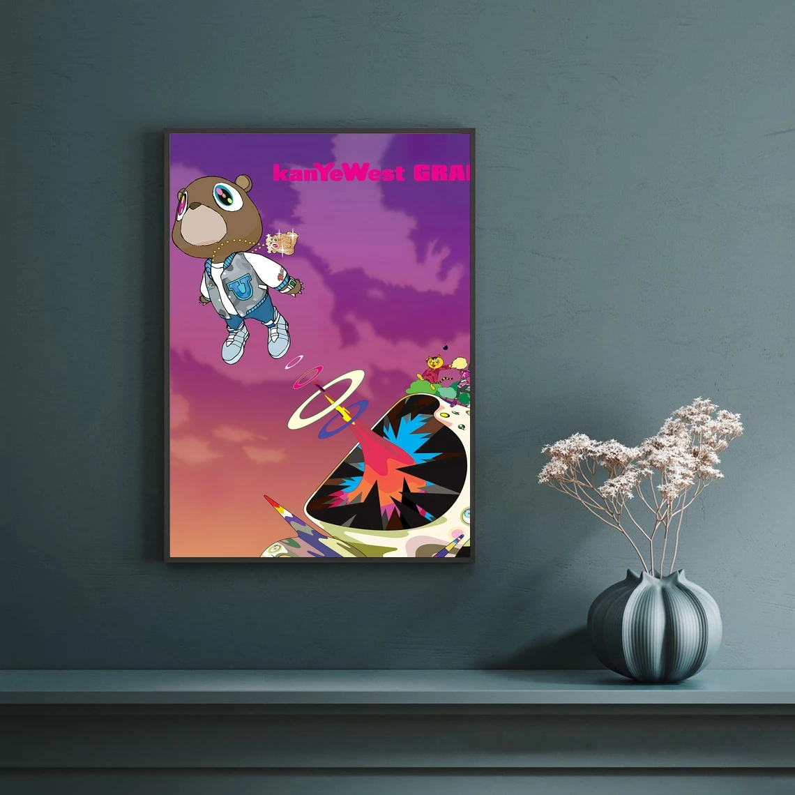 Kanye West - выпускной музыкальный постер с обложкой альбома рэп хип-хоп поп-музыка