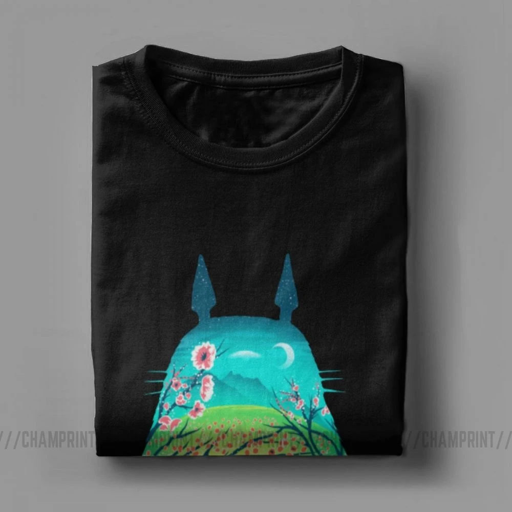 Мужская футболка He Is My Neighbor Totoro новинка 100% хлопковая с коротким рукавом и круглым
