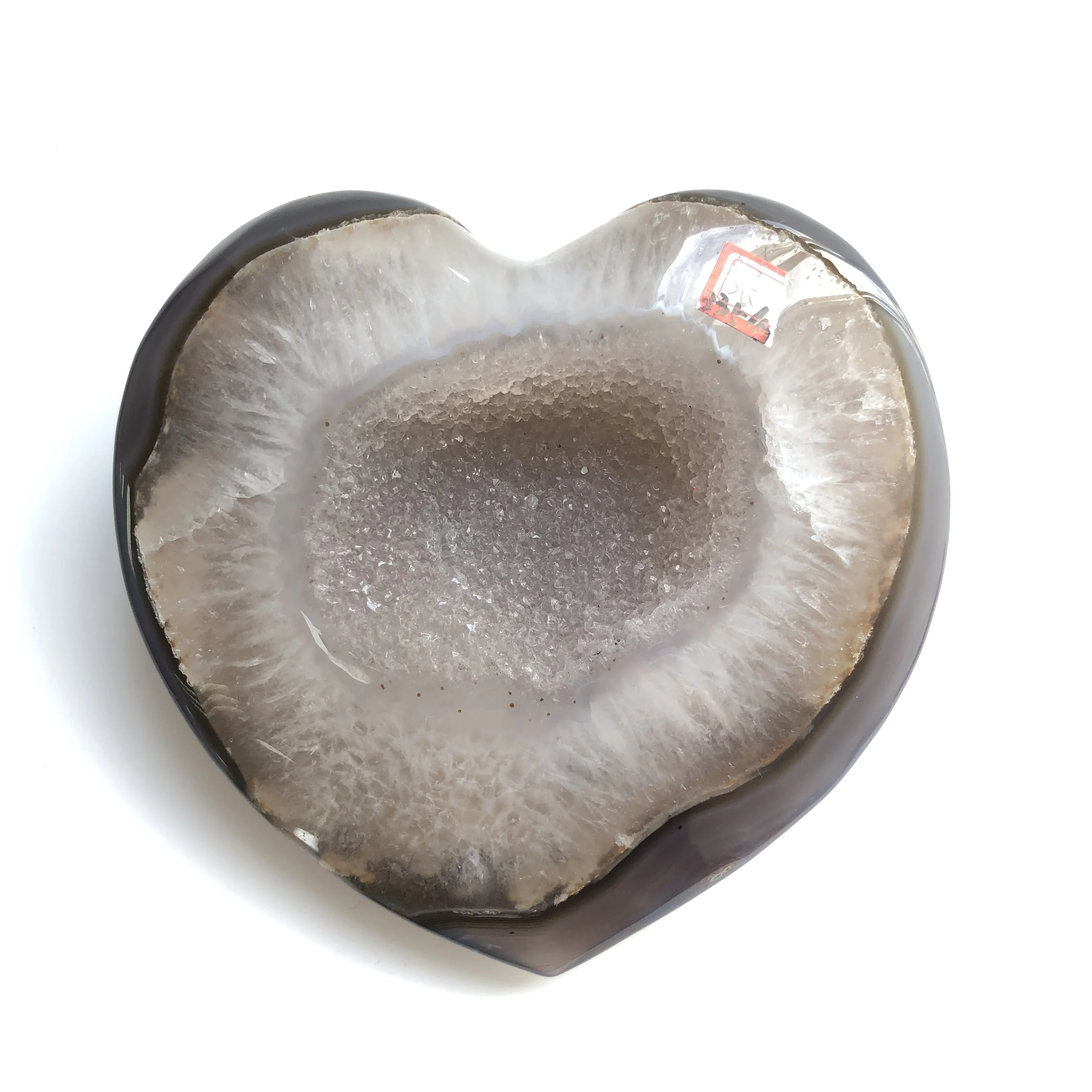 Натуральный кристаллический Агат Сердце кластер геодезический драгоценный