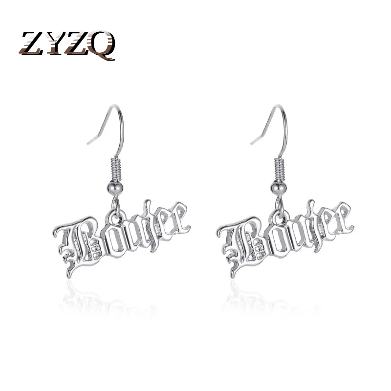 Серьги ZYZQ с англоязычным алфавитом Song Bad and Boujee для женщин подвесные ювелирные