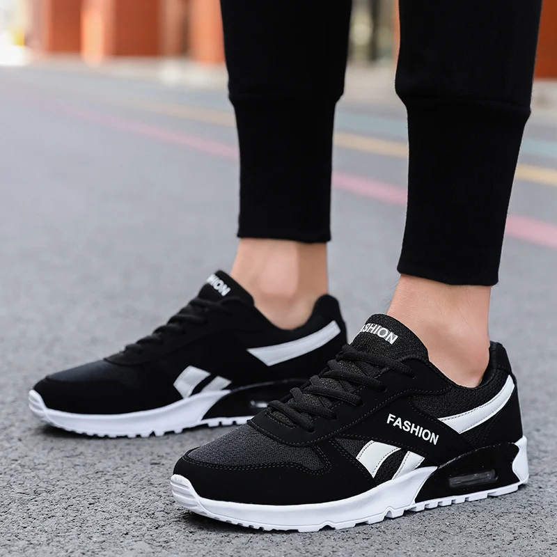 

Spring and summer new style large size 45 Korean couple running shoes flying woven mesh breathable all-match casual sports shoes