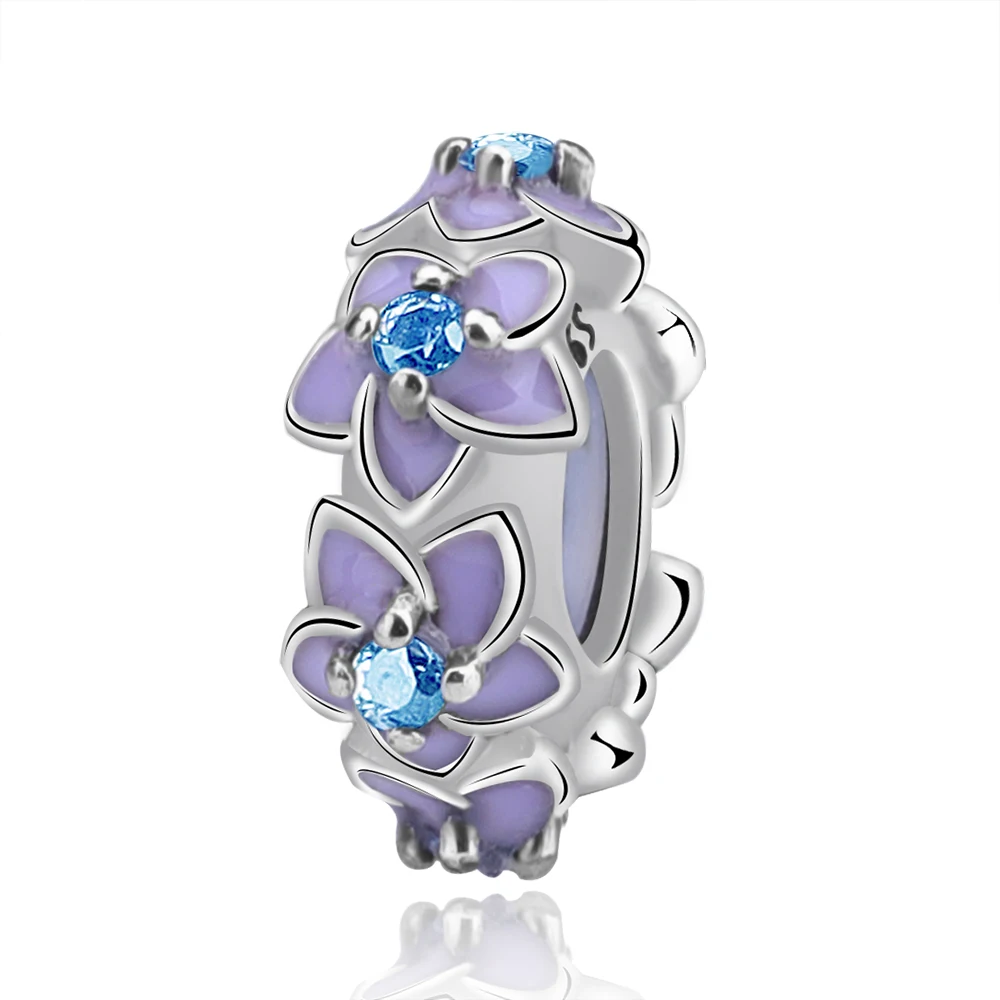 8 925 стерлингового серебра Fit Pandora Браслеты собака животное следа разделитель со стразами бусины для Подвески для изготовления украшений DIY - Цвет: 8
