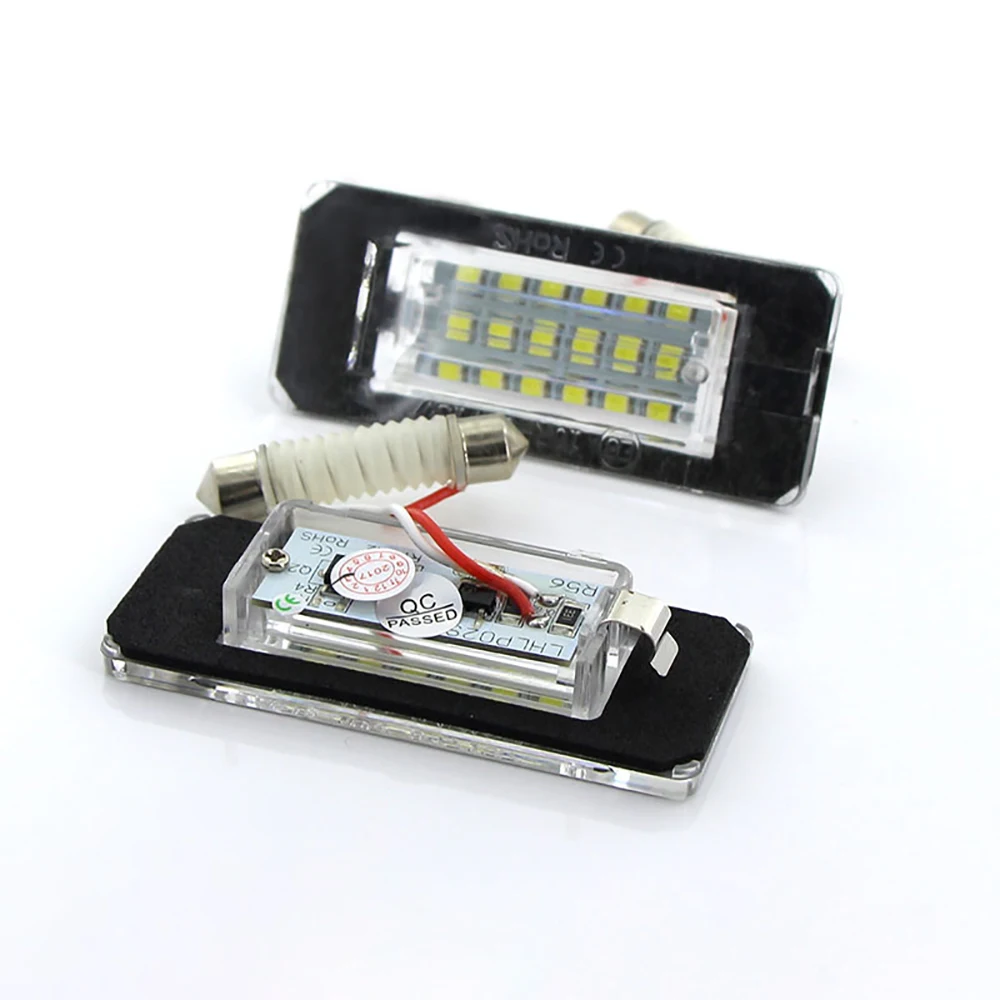 AOSHIKE 2 шт. белый 18SMD Автомобильный светодиодный светильник для номерного знака с бусинами для Mini Cooper R56 R57 R58 R59 автомобильный светильник без ошибок