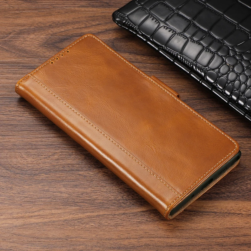 Для samsung Galaxy Note10 флип-кейс из натуральной кожи деловой бумажник oil Wax Подставка Крышка смартфона для samsung Note10 Plus