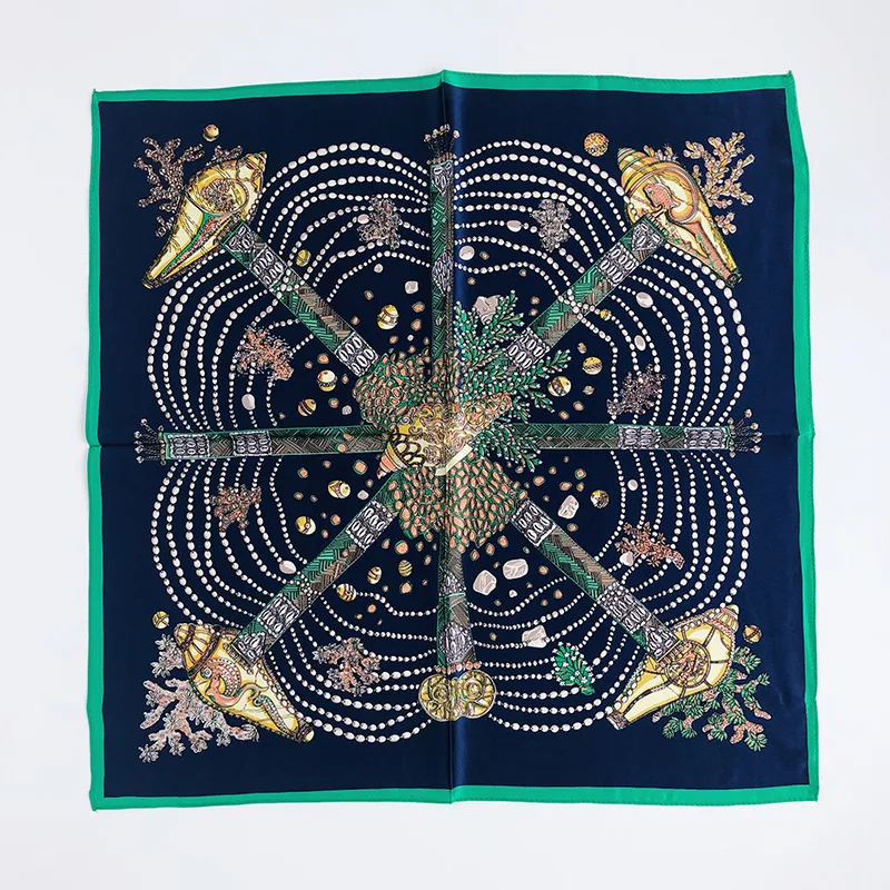 

New 2021 Brand 100% Natural Satin Real Silk Scarf Women Shawls Wraps 53*53cm Neckerchief Scarves Foulard Femme Bandana Hijab
