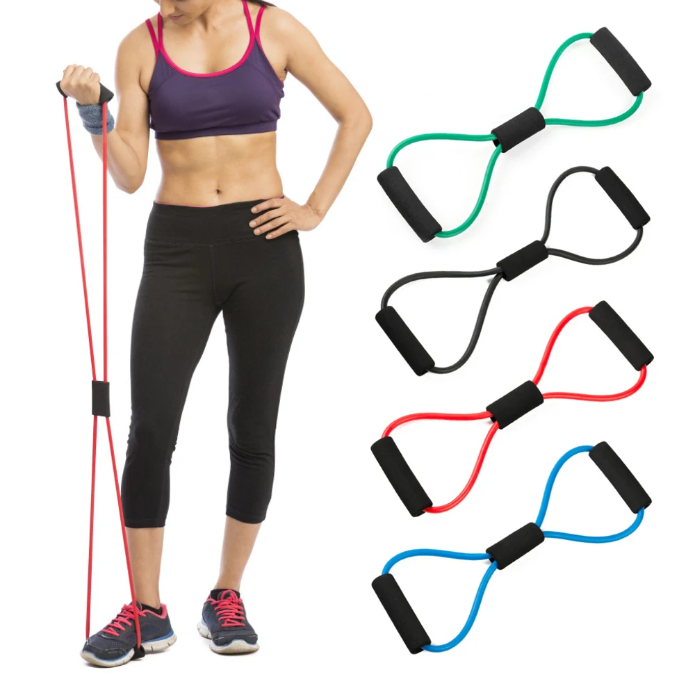 

2PCS Yoga Resistance Bands Pull Rope Elastic Exercise 8-Shape Resistance Band Fitness Expander Rope Band Home Gym Fitness