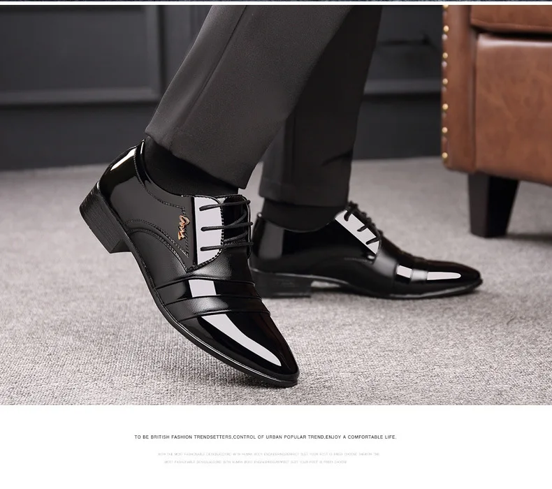 

New Men Formal Shoes Italian Brand Men Wedding Shoes Coiffeur Evening Dress Elegant Shoes For Men Fashion Plus Size
