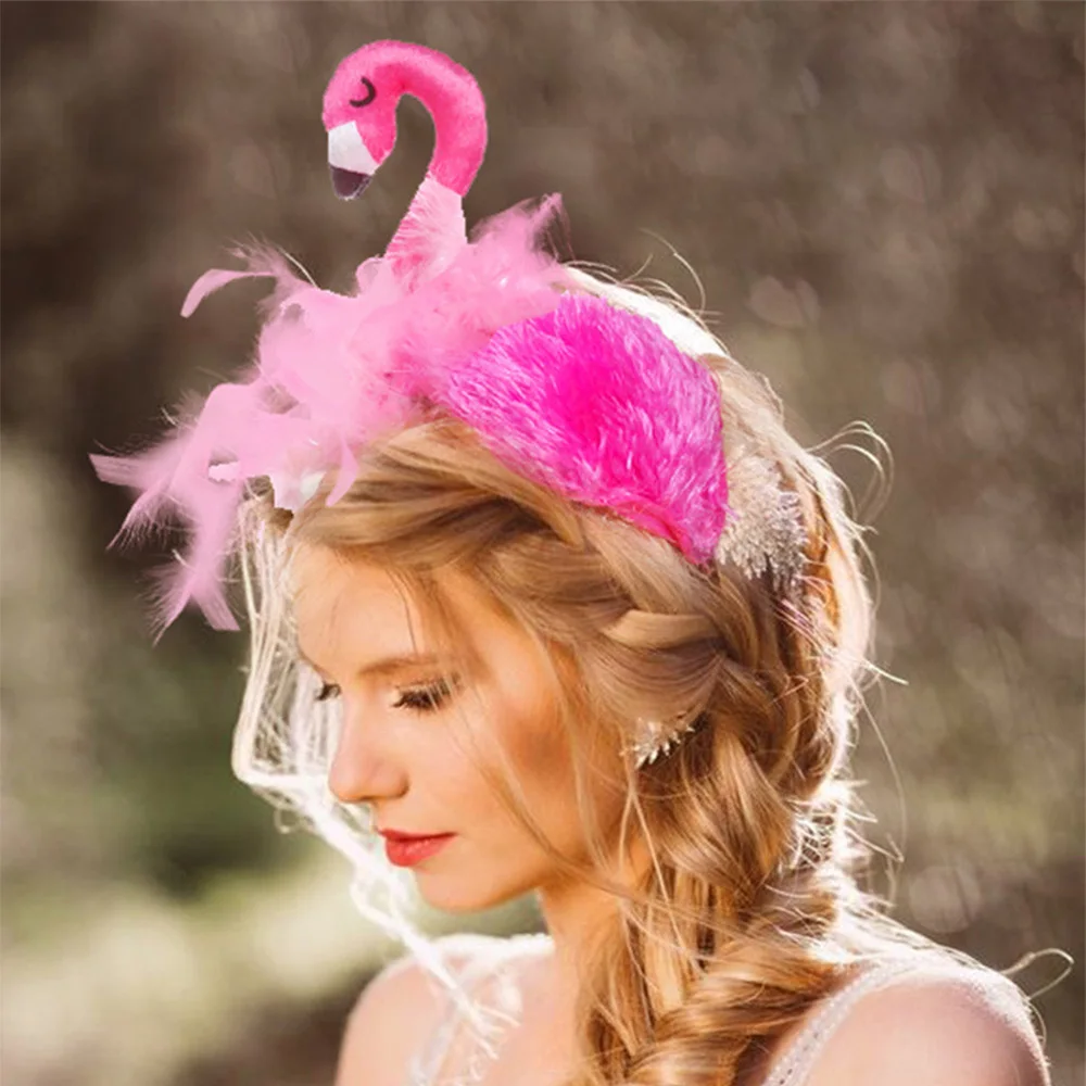 Ободок для волос Amawill в виде короны русалки ободок с фламинго взрослых и детей