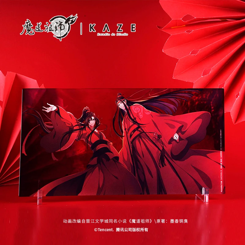 

Официальный Grandmaster of Demonic культивирование Wuxian Wangji Q Версия Стенд фигурка дисплей Модель пластина настольная игрушка 230x120 мм
