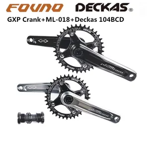 Fovno GXP Кривошип 170 мм 175 мм с BSA BB ML-018 GXP TO 104BCD Deckas 104BCD Chainring 30T 32T 34T 36T 38T MTB велосипедный Кривошип