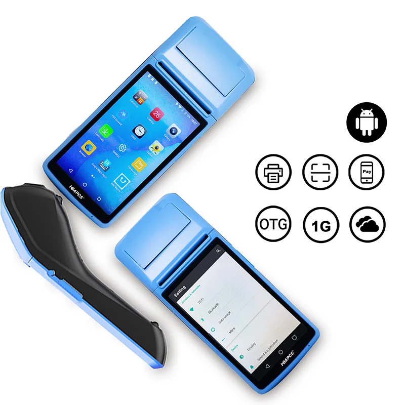 5 дюймовый пос терминал принтер 58 мм чековый Принтер USB buetooth сенсорный экран WIFI