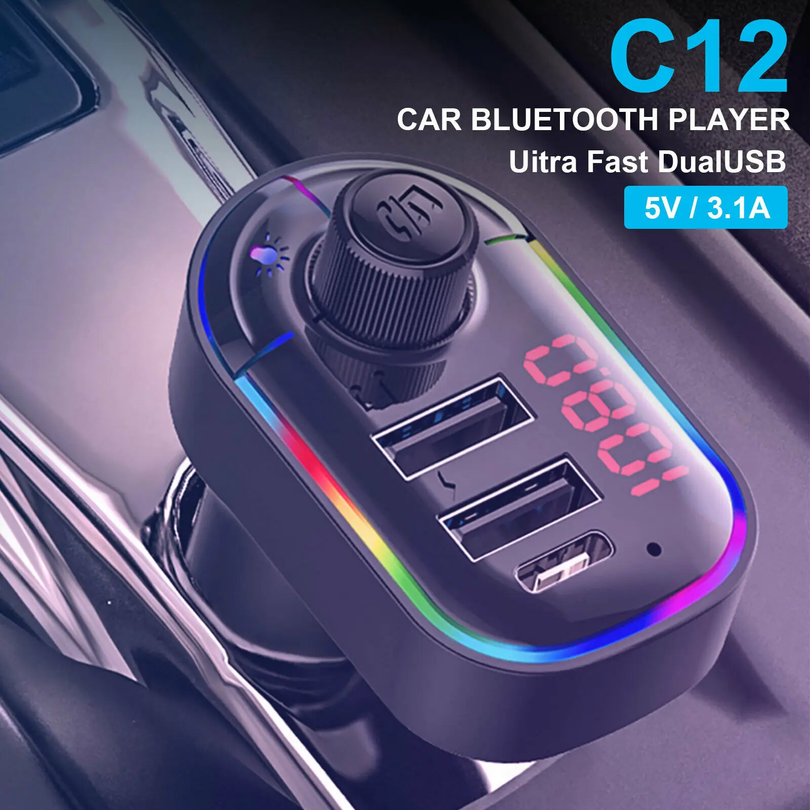 Bluetooth Версия 5 0 свободные руки FM передатчик Автомобильный плеер комплект карты