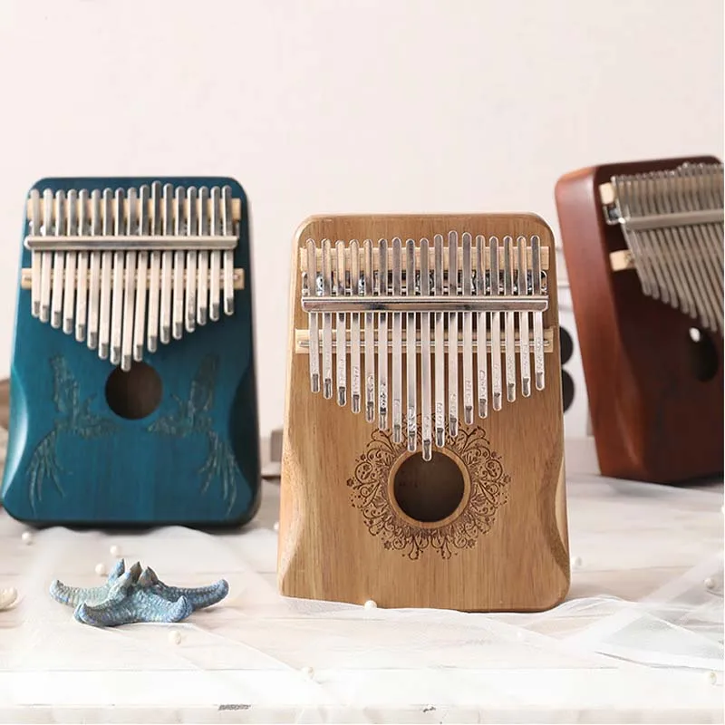 Kalimba 17 клавиш фортепиано высокого качества ручная защита деревянный из красного