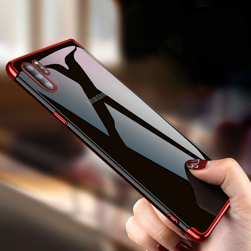 Для samsung Galaxy Note 10 Plus чехол Note10 3D Лазерное покрытие мягкий прозрачный для чехлы