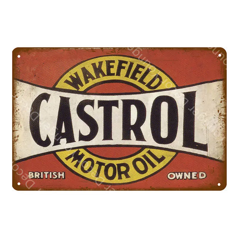 Свеча зажигания переменного тока металлические жестяные знаки Thorobred Texaco Castrol