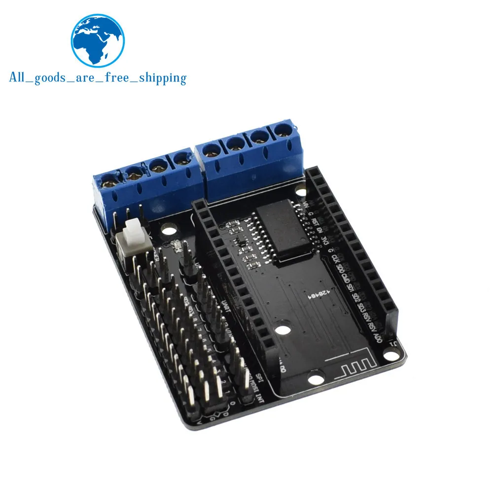 NodeMCU щит для платы двигателя L293D для ESP-12E от ESP8266 esp 12E комплект diy rc игрушка wifi rc умный автомобиль пульт дистанционного управления для Arduino
