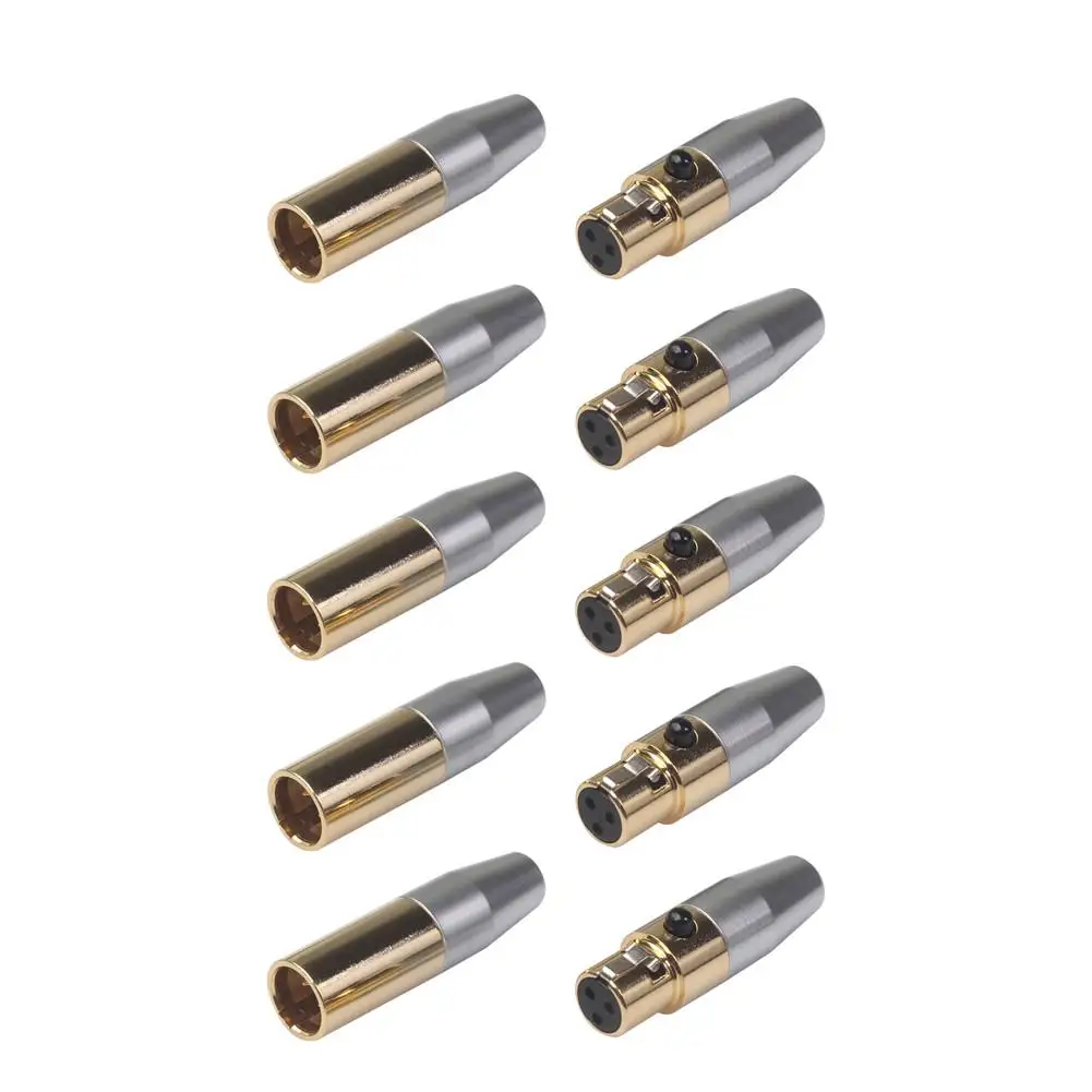 Мини XLR 3 контактный маленький штекер аудио микрофонный разъем для прямого