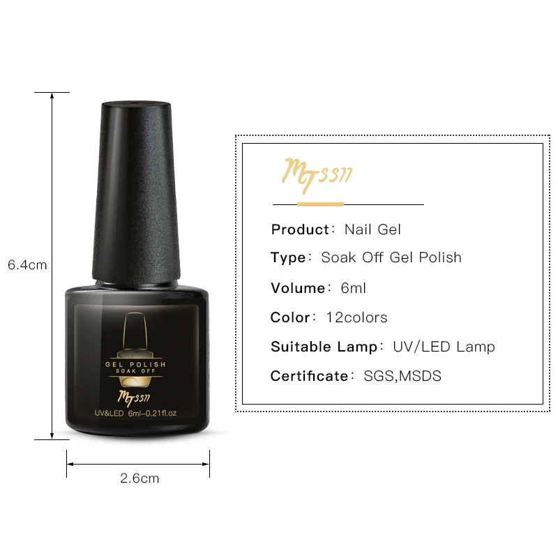 Mtssii Color Gel Matte Nail Polish Set Effect Need Top Coat Soak Off Manicure Varnish Art Lacquer | Красота и здоровье