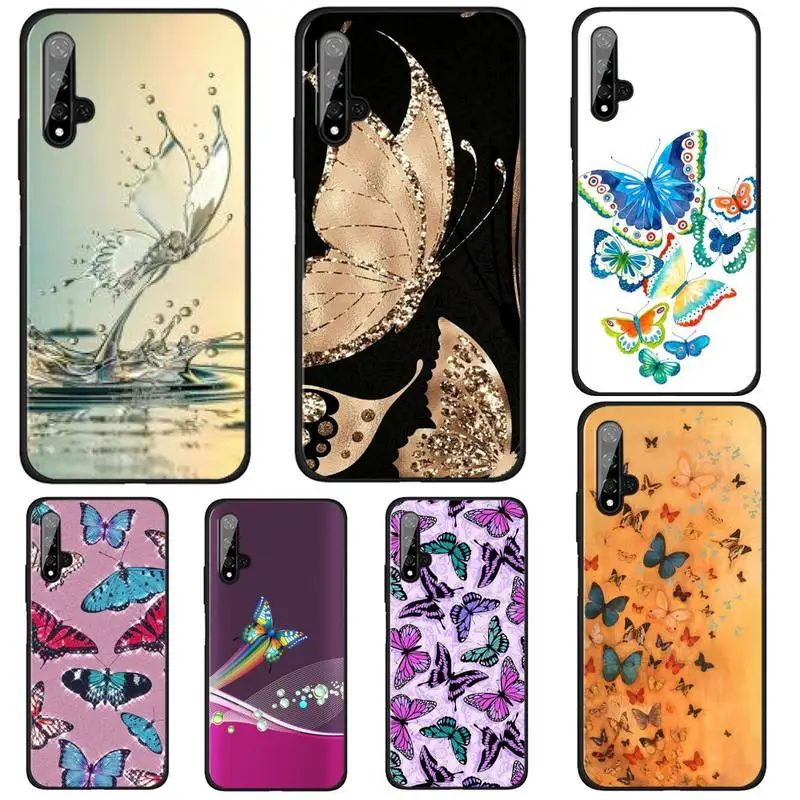

Butterfly Phone Case For Huawei Honor Y 7 2019 6p 8s 20 30 Pro 9 S Psmart V30 Pro Honor8 9 10 Lite Simple