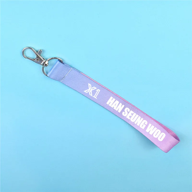 JCF794 KPOP X1 XONE брелок для ключей CHAJUNHO HANSEUNGWOO KIMYOHAN LEEHANGYUL градиентный ремешок - Цвет: HAB SEUNG WOO
