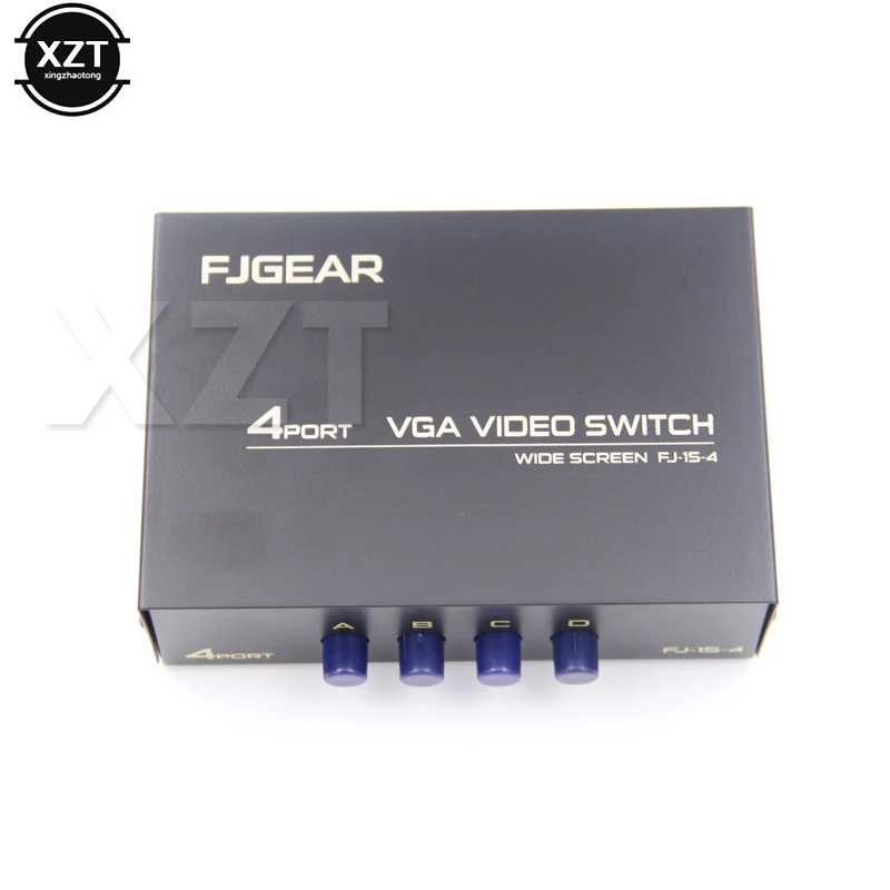 Усилитель видеосигнала VGA SVGA 4 порта усилитель сигнала HD разветвитель с широким