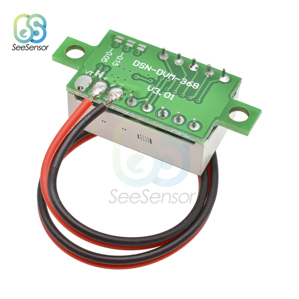 0 36 дюймовый светодиодный цифровой вольтметр постоянного тока 4 30 в измеритель