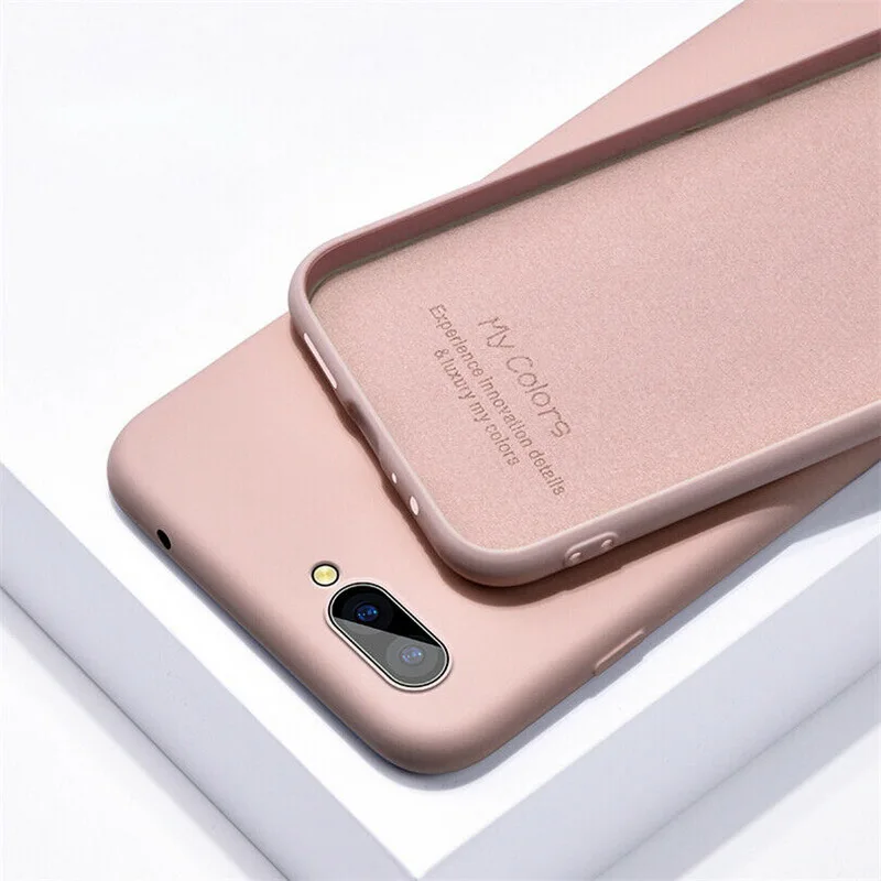 Розовый For OPPO R17 R15 R11 Pro A83 F11 Shockproof Liquid Silicone Soft Thin Cover Case For OPPO Reno 10X Zoom F9 Pro A7X A3 A83 Coque - Цвет: Розовый