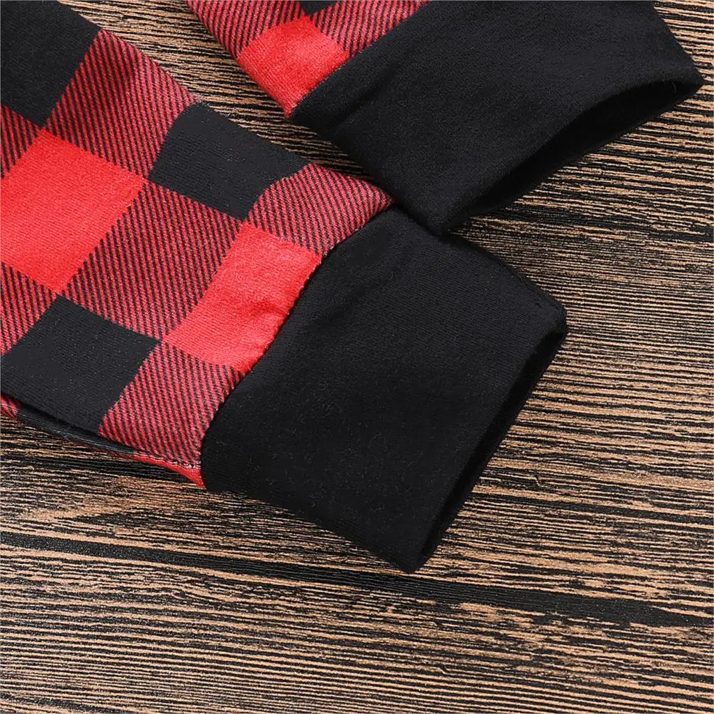 Одежда в клетку для новорожденных девочек свитер с капюшоном и длинными рукавами