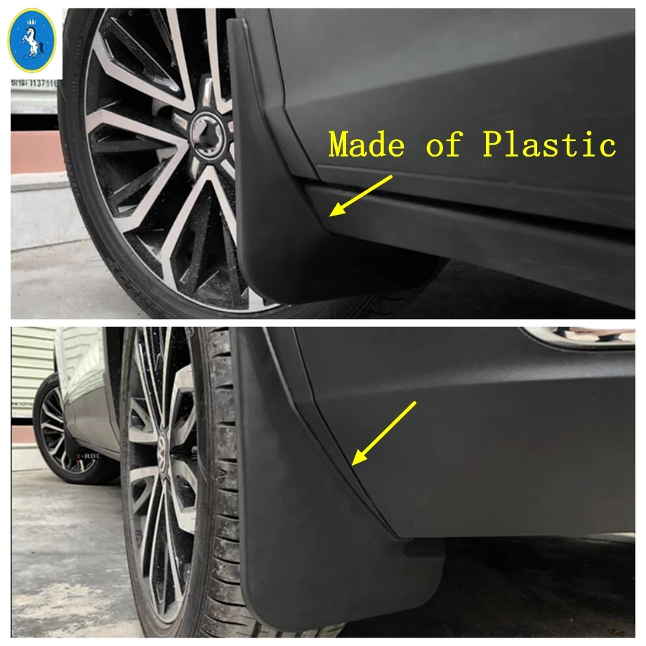 

Front Rear Wheel Mud Flaps Mudflaps Splash Guards Mudguards Protective Kit Cover Trim Fit For Volkswagen T-Roc T Roc 2018 - 2021