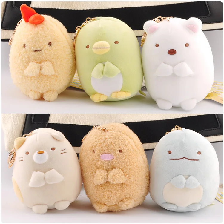 

6pcs Sumikko Gurashi San-x Japanese Anime Toys Corner Bio Handheld Biological Soft Stuffed Plush Animal Toy For Girls Lover Gift