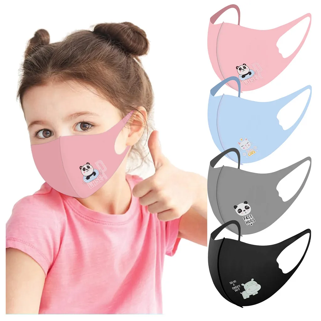 1/комплекты для детей из 4 предметов Моющиеся Многоразовые маски стильная