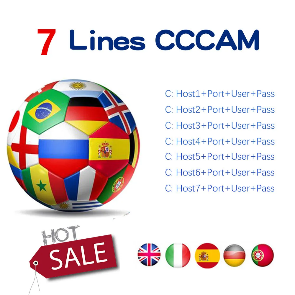 CCCAM ESPA EEN Cline voor 1 Jaar Europa 7 Clines Oscam Stabiele ресивер спутниковый с сам-шиной HD Ccam Spanje Portugal Duitsland Polen receptor Sa