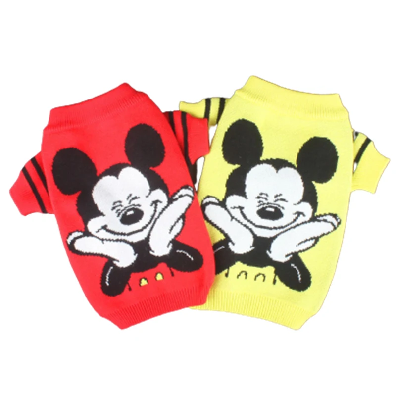 

Disney Mickey Mouse cartoon Hoodie Warm Dog Clothes For Small Dogs fashion Winter Pet Clothing Cat Sweater high-quality Coat
