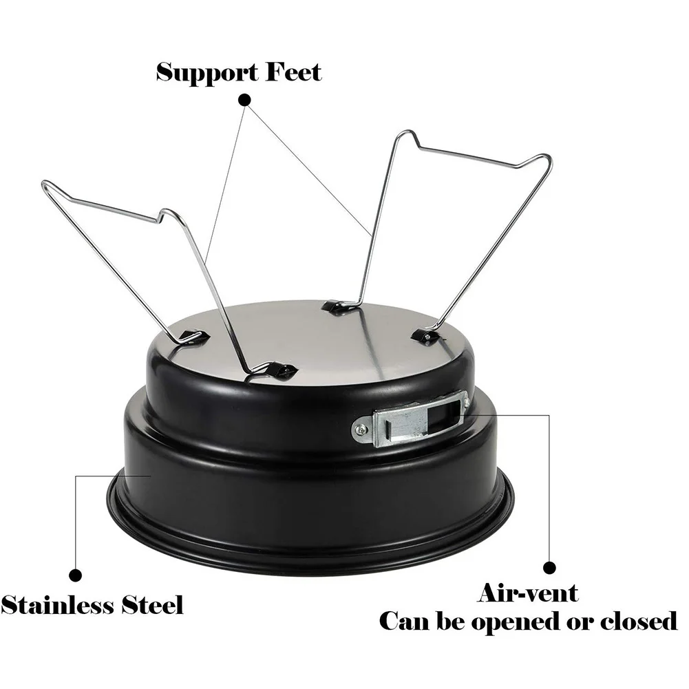 Портативная древесно угольная печь складной легкий гриль для барбекю маленький