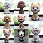 Husky TeddyПудель с тряской головой, собака, стикер, украшение автомобиля, аксессуары для мальчиковдевочек, подарок, игрушки на день рождения, животное
