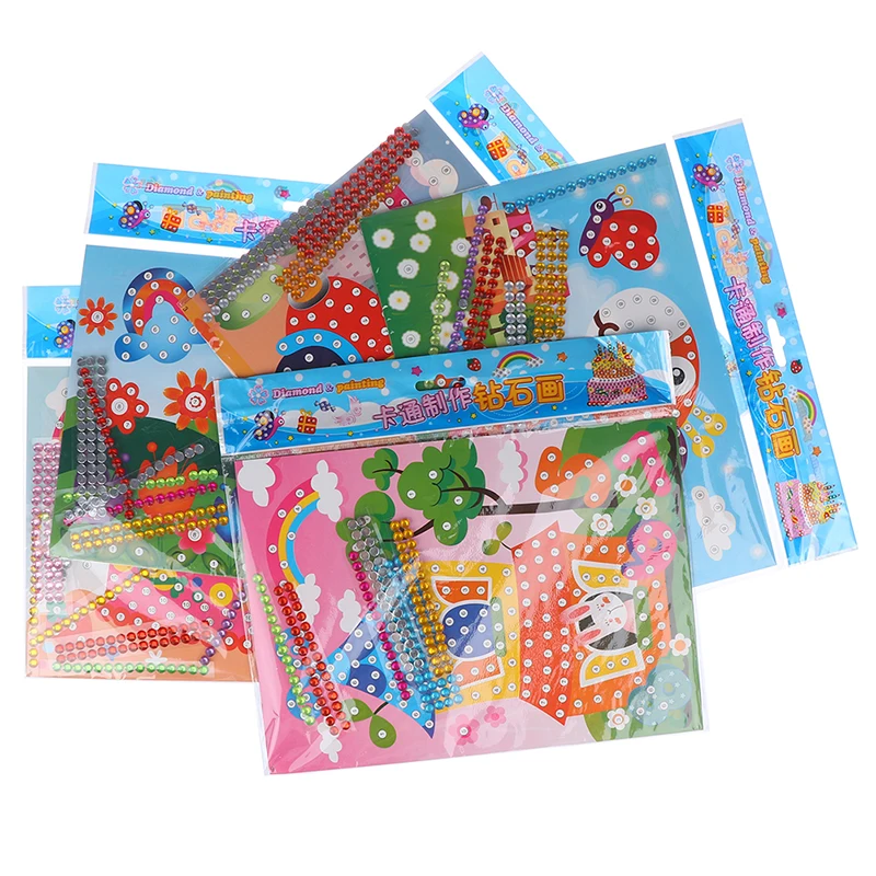 2 шт. DIY алмазные наклейки ручной работы кристальная паста живопись мозаика