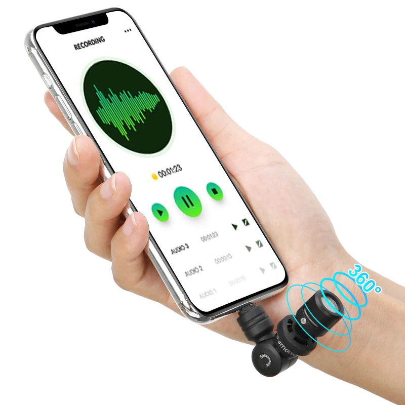 Мини-микрофон Saramonic Smartmic Di Mini / UC с разъемом Lightning/Type C для iPhone смартфонов на Android