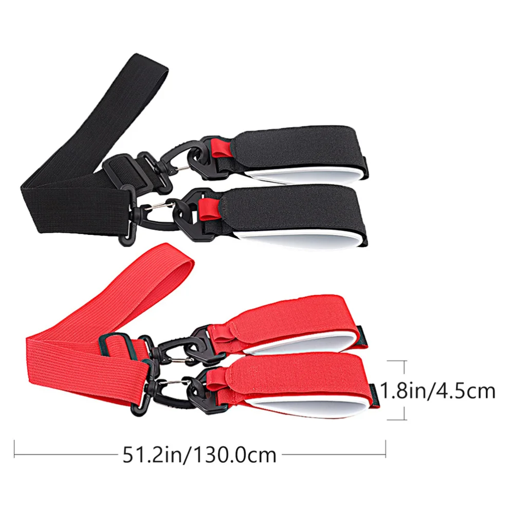 

2 Pcs Adjustable Snowboard Shoulder Strap Nylon Skateboard Fixing Strap