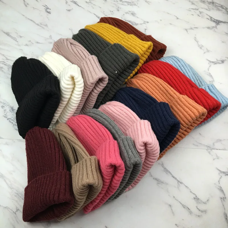 Высокие шапки унисекс шерстяные вязаные Мужские Женские хип хоп модные