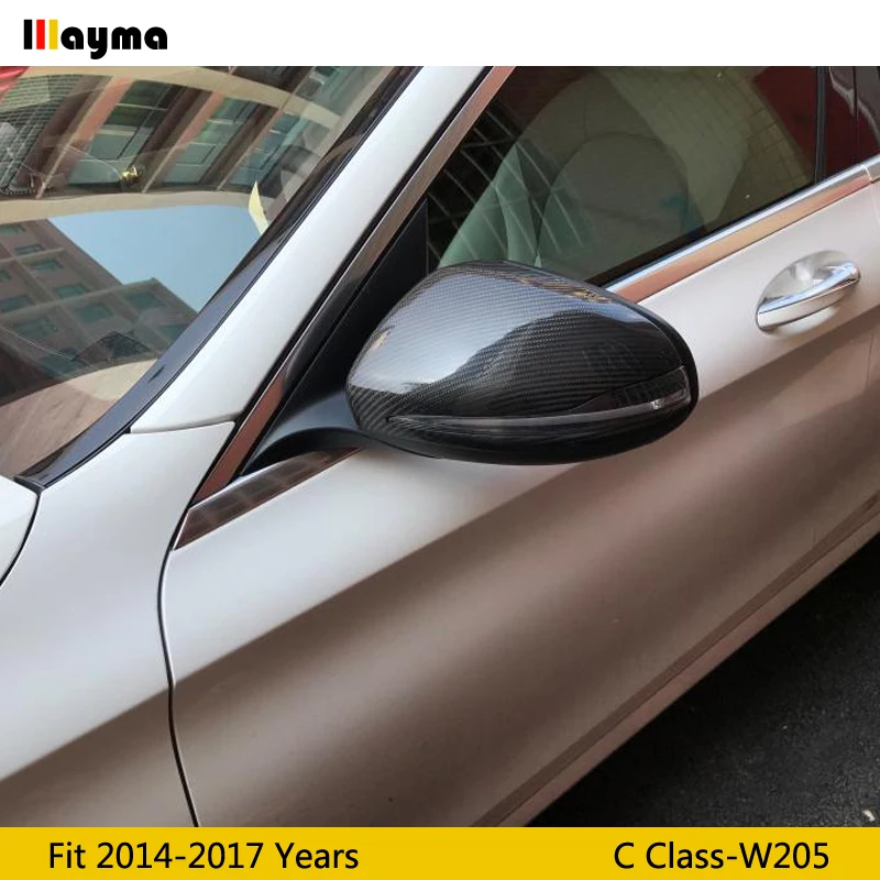 Замена зеркала W205 из углеродного волокна для Benz C класса C180 C200 C250 C300 2014 2017 Для AMG c63