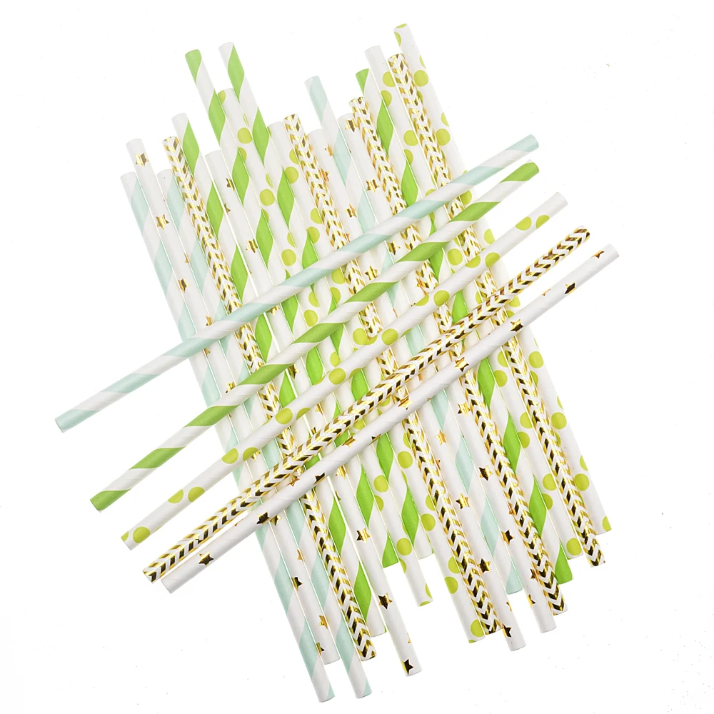 Гававечерние солома одноразовая в горошек для вечеринки честь Дня Рождения