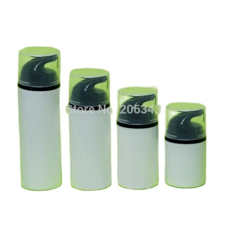 150 мл пластиковая безвоздушная бутылка белый/прозрачный белый корпус/прозрачная