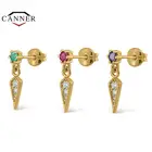 CANNER 1 шт. 925 Стерлинговое искусственное дерево с заклепками женская маленькая серьга в стиле пирсинга Свадебные украшения подарки