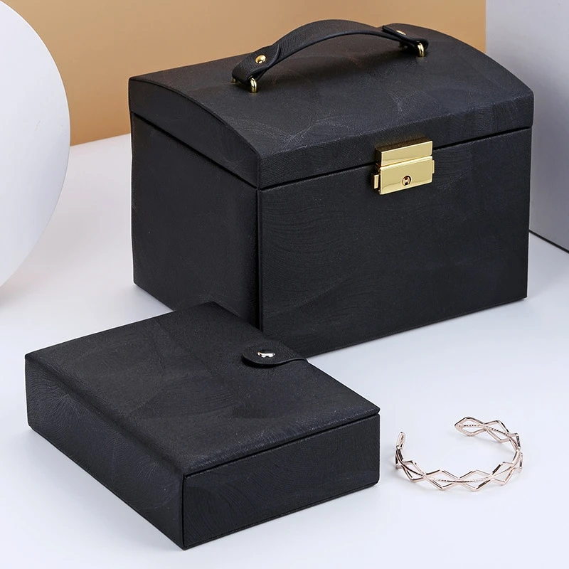 Новая шкатулка для украшений большая вместительность кожаная коробка хранения